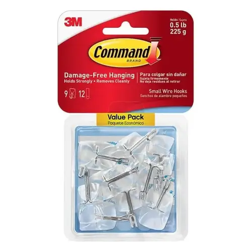 Clear Small Wire Hooks 12-Pk - pack of 12 Clear Small Wire Hooks 12-Pk - pack of 12