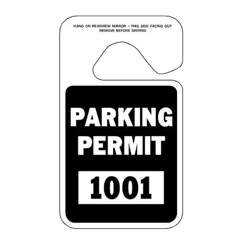 Brands 4.75 x 2.75" HangTag Black Permit Numbered - pack of 100 Brands 4.75 x 2.75" HangTag Black Permit Numbered - pack of 100