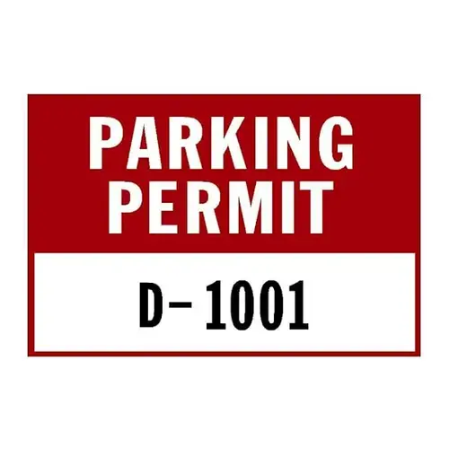 Brands 3 x2" Red Permit Window Decal Numbered - pack of 100 Brands 3 x2" Red Permit Window Decal Numbered - pack of 100