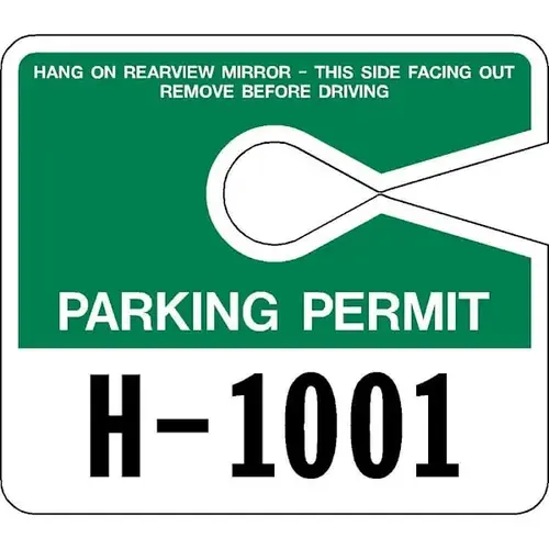 Brands 4 x 3.5" HangTag Green Permit Numbered - pack of 100 Brands 4 x 3.5" HangTag Green Permit Numbered - pack of 100