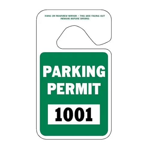 Brands 4.75 x 2.75" HangTag Green Permit Numbered - pack of 100 Brands 4.75 x 2.75" HangTag Green Permit Numbered - pack of 100