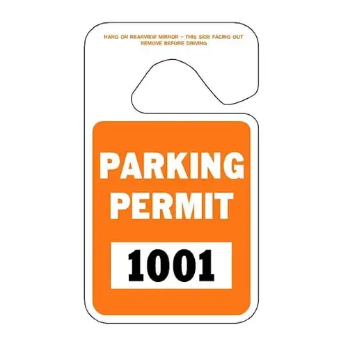 Brands 4.75 x 2.75" HangTag Orange Permit Numbered - pack of 100 Brands 4.75 x 2.75" HangTag Orange Permit Numbered - pack of 100