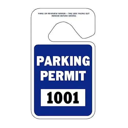 Brands 4.75 x 2.75" HangTag Blue Permit Numbered - pack of 100 Brands 4.75 x 2.75" HangTag Blue Permit Numbered - pack of 100
