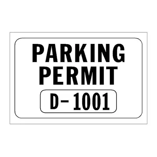 Brands 3 x2" White Permit Bumper Decal Numbered - pack of 100 Brands 3 x2" White Permit Bumper Decal Numbered - pack of 100