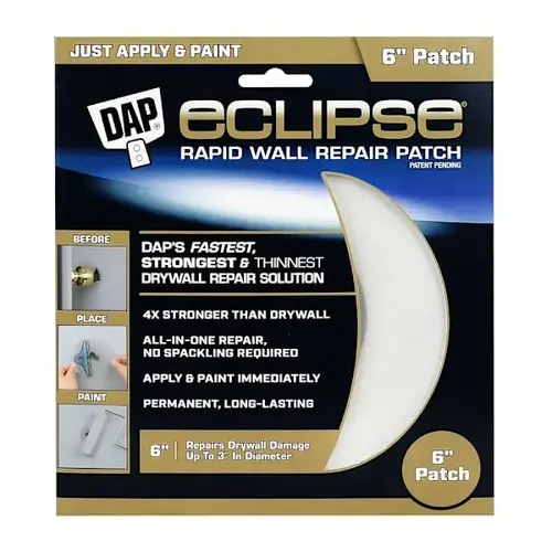 Eclipse 6" Rapid Wall Repair Patch, Ready To Use - pack of 6 Eclipse 6" Rapid Wall Repair Patch, Ready To Use - pack of 6
