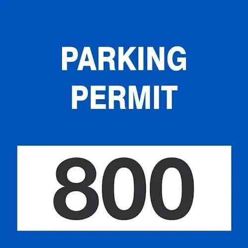 3X3 Cling Label Parking Permit Blue 800- - pack of 100 3X3 Cling Label Parking Permit Blue 800- - pack of 100