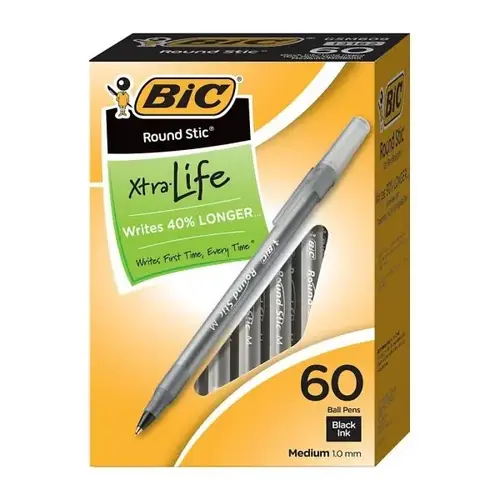 Stic Medium Ball Pens (Black) - pack of 60 Stic Medium Ball Pens (Black) - pack of 60