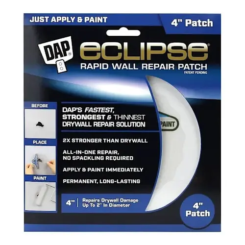Eclipse 4" Rapid Wall Repair Patch, Ready To Use - pack of 6 Eclipse 4" Rapid Wall Repair Patch, Ready To Use - pack of 6