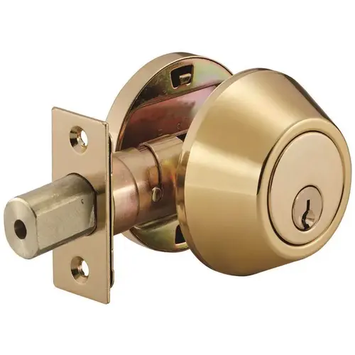 1650 SERIES DEADBOLT, SINGLE CYLINDER, KW1 KEYWAY, POLISHED BRASS 1650 SERIES DEADBOLT, SINGLE CYLINDER, KW1 KEYWAY, POLISHED BRASS