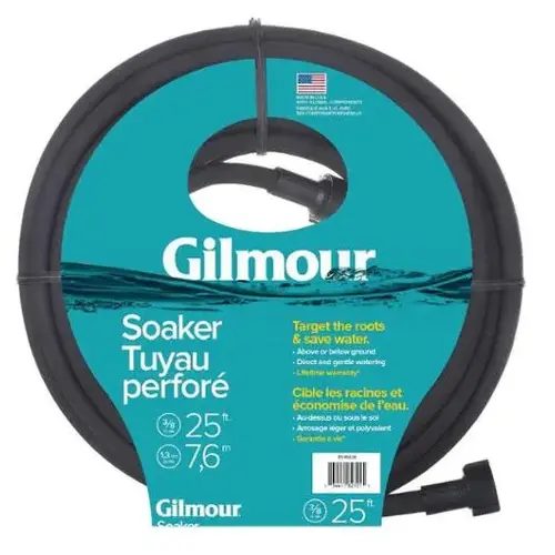 Soaker Hose 3/8" D X 25 ft. L Black Black Soaker Hose 3/8" D X 25 ft. L Black Black