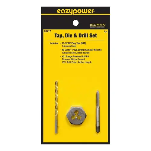 3PC. 10-32NF TAP & DIE - pack of 3 3PC. 10-32NF TAP & DIE - pack of 3