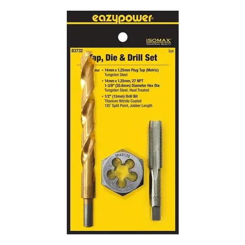 3PC 14MMX 1.25MM TAP &DI - pack of 3 3PC 14MMX 1.25MM TAP &DI - pack of 3