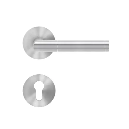 Lever set on rose Rio Steel Lever set on rose Rio Steel