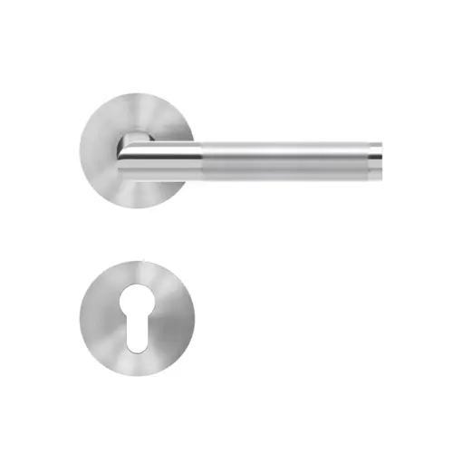 Lever set on rose Rio Steel Lever set on rose Rio Steel