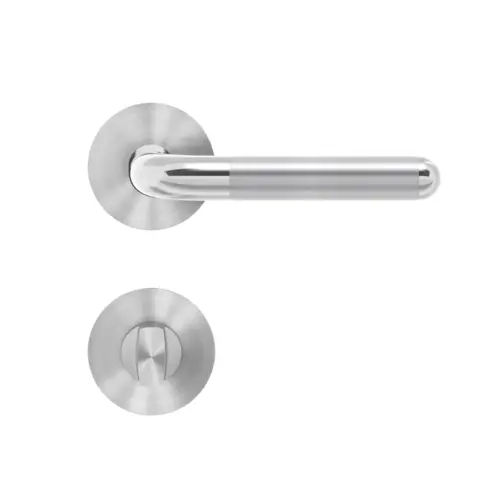 Lever set on rose Lignano Steel Lever set on rose Lignano Steel