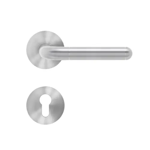 Lever set on rose Lignano Steel Lever set on rose Lignano Steel