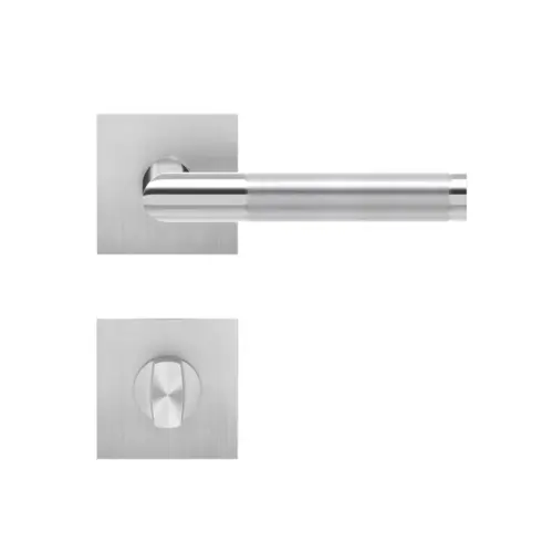 Lever set on rose Rio Steel Lever set on rose Rio Steel