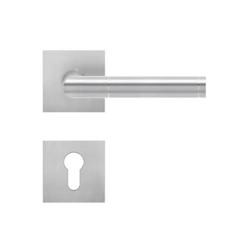 Lever set on rose Rio Steel Lever set on rose Rio Steel