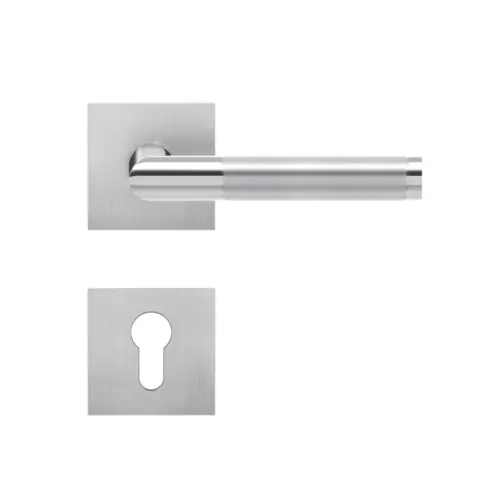 Lever set on rose Rio Steel Lever set on rose Rio Steel