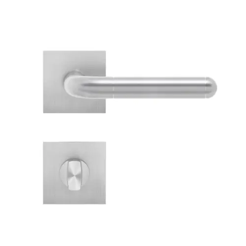 Lever set on rose Lignano Steel Lever set on rose Lignano Steel