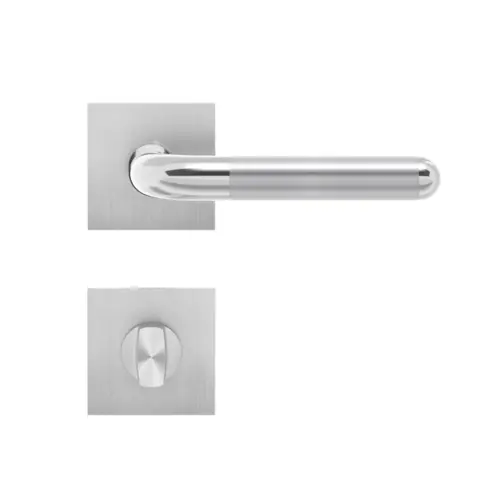 Lever set on rose Lignano Steel Lever set on rose Lignano Steel