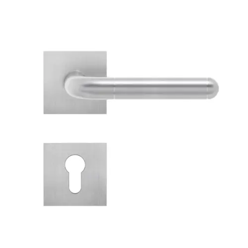 Lever set on rose Lignano Steel Lever set on rose Lignano Steel
