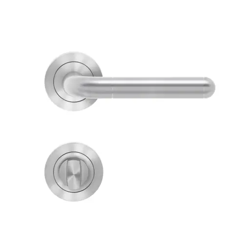 Lever set on rose Lignano Steel Lever set on rose Lignano Steel