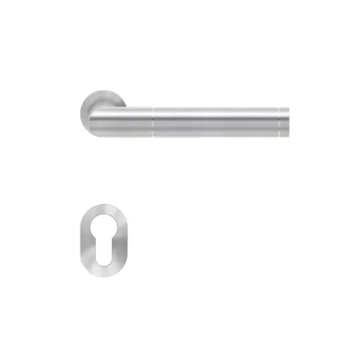 Lever set on rose Rio Steel Lever set on rose Rio Steel