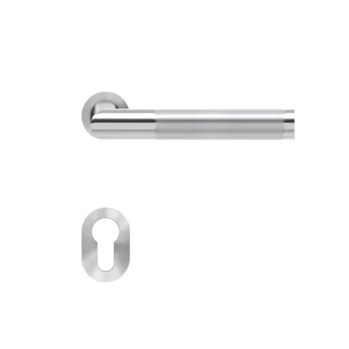 Lever set on rose Rio Steel Lever set on rose Rio Steel