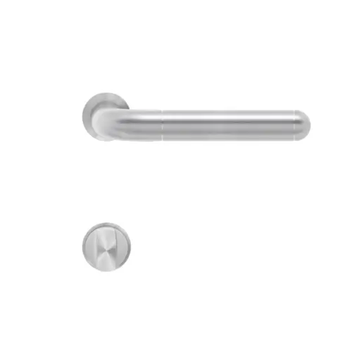 Lever set on rose Lignano Steel Lever set on rose Lignano Steel
