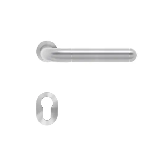 Lever set on rose Lignano Steel Lever set on rose Lignano Steel