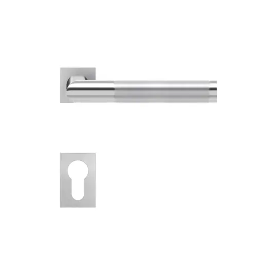Lever set on rose Rio Steel Lever set on rose Rio Steel