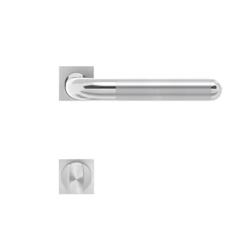 Lever set on rose Lignano Steel Lever set on rose Lignano Steel