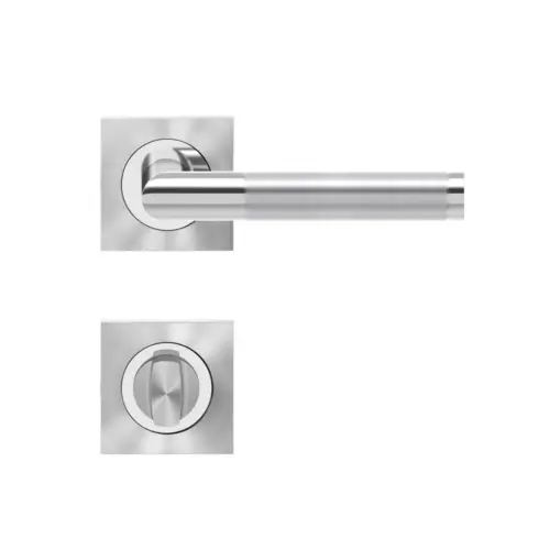 Lever set on rose Rio Steel Lever set on rose Rio Steel