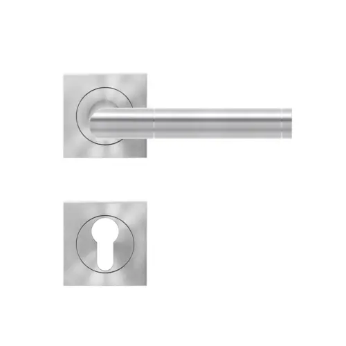Lever set on rose Rio Steel Lever set on rose Rio Steel