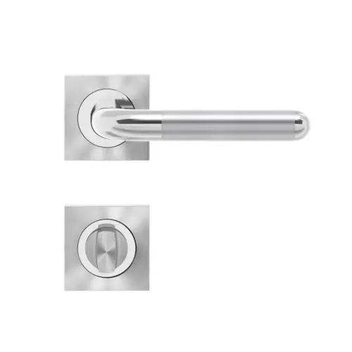 Lever set on rose Lignano Steel Lever set on rose Lignano Steel