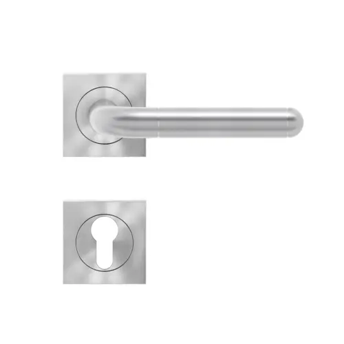 Lever set on rose Lignano Steel Lever set on rose Lignano Steel