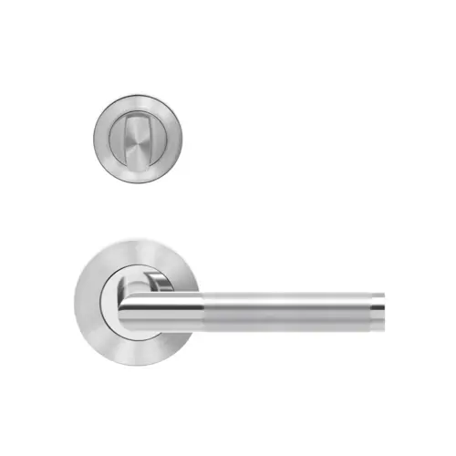 Lever set on rose Rio Steel Lever set on rose Rio Steel
