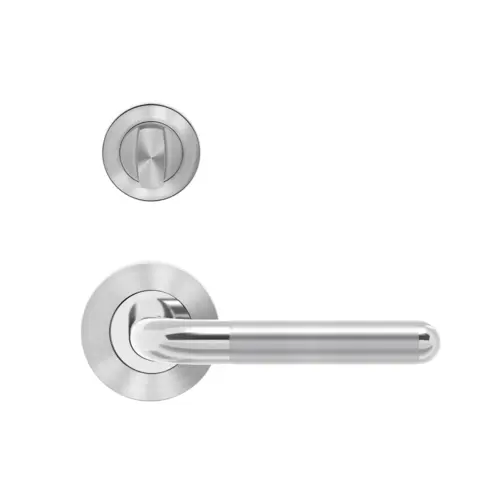 Lever set on rose Lignano Steel Lever set on rose Lignano Steel