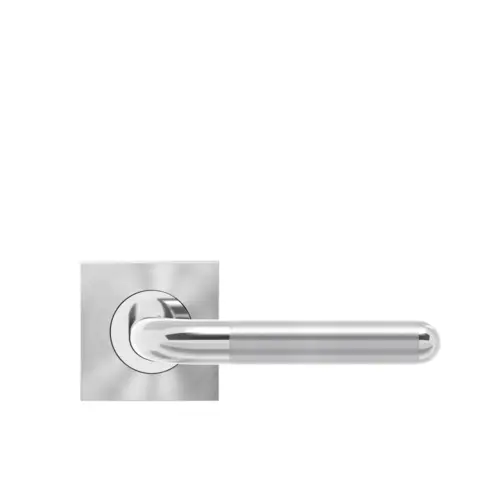 Lever set on rose Lignano Steel Lever set on rose Lignano Steel