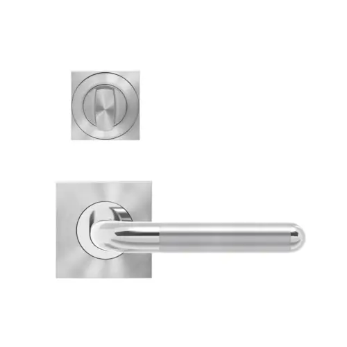 Lever set on rose Lignano Steel Lever set on rose Lignano Steel