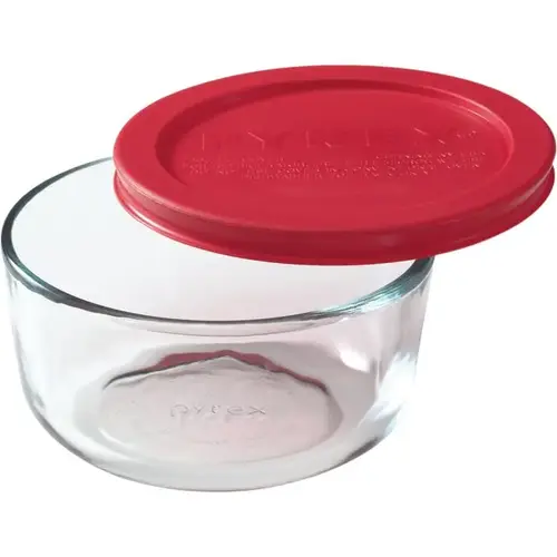 Simply Store 2-Cup Round Glass Storage Container with Lid Clear Simply Store 2-Cup Round Glass Storage Container with Lid Clear