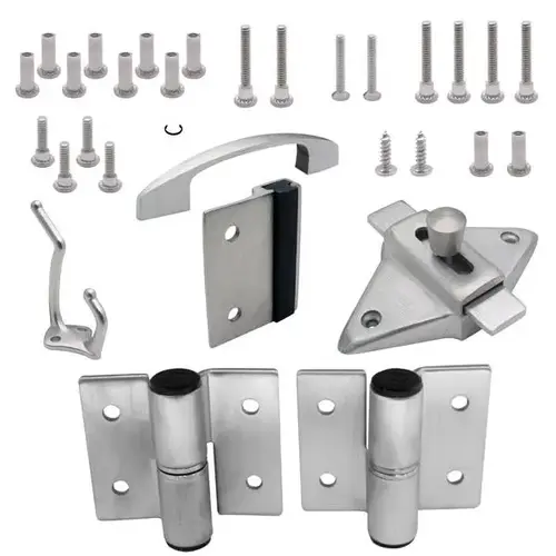 DOOR HARDWARE (LH-OUT) 7/8" DOOR & 1-1/4" POST (7093) SS 6LP DOOR HARDWARE (LH-OUT) 7/8" DOOR & 1-1/4" POST (7093) SS 6LP