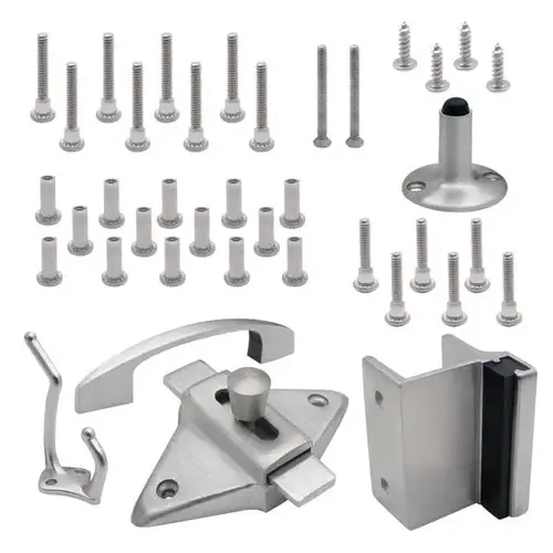 DOOR HARDWARE (OUT) FOR PIANO HINGE 1" DOOR 1-1/4" POST-SS 6LP DOOR HARDWARE (OUT) FOR PIANO HINGE 1" DOOR 1-1/4" POST-SS 6LP