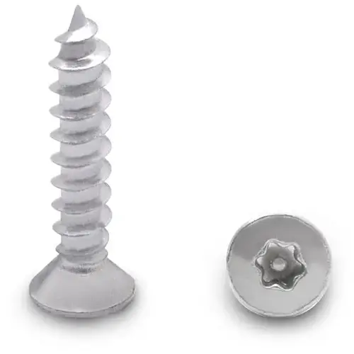 10 X 1" FLAT HEAD 6-LOBE SCREW-STEEL/CHROME 10 X 1" FLAT HEAD 6-LOBE SCREW-STEEL/CHROME