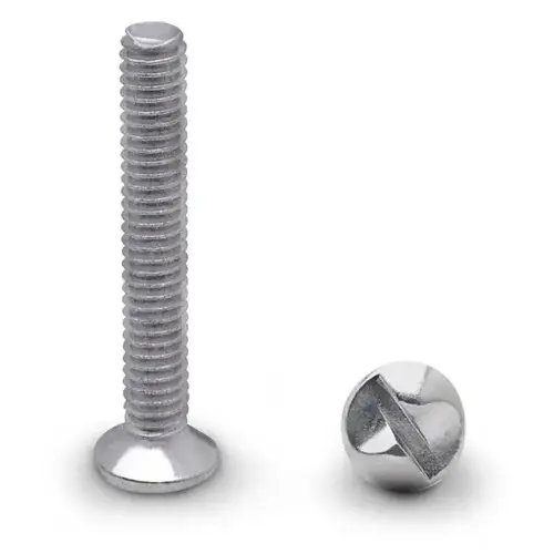 100 PACK (9423) 8-32 X 1" OVAL ONE WAY SCREW-STEEL/CHROME 100 PACK (9423) 8-32 X 1" OVAL ONE WAY SCREW-STEEL/CHROME