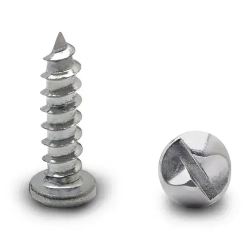 10 X 3/4" ROUND ONE WAY SCREW-STEEL/CHROME 10 X 3/4" ROUND ONE WAY SCREW-STEEL/CHROME