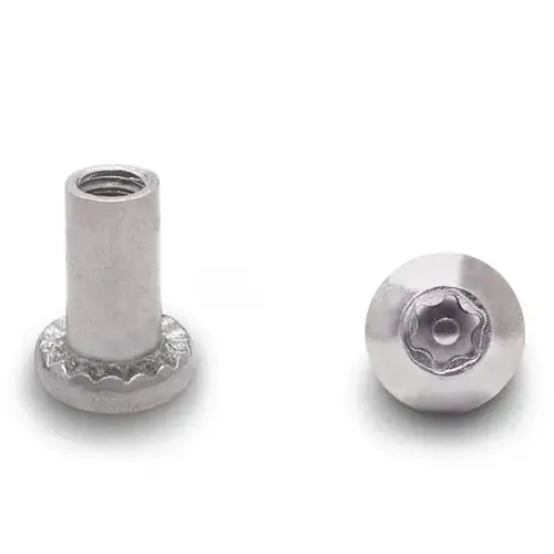 BARREL NUT 6-LOBE 10-24 X 1/2" STAINLESS BARREL NUT 6-LOBE 10-24 X 1/2" STAINLESS