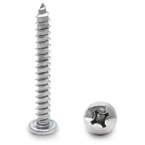 100 PACK (92419) 14 X 2" PAN TYPE-A PHILLIPS SCREW STAINLESS 100 PACK (92419) 14 X 2" PAN TYPE-A PHILLIPS SCREW STAINLESS