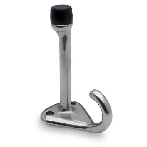 COAT HOOK-COMBO BUMPER-1/4" HOLES STAINLESS COAT HOOK-COMBO BUMPER-1/4" HOLES STAINLESS